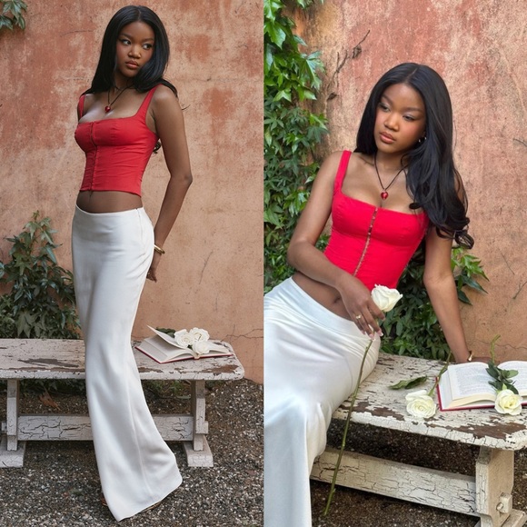 HOUSE OF CB 'Pia' Cherry Red Corset - Picture 6 of 14